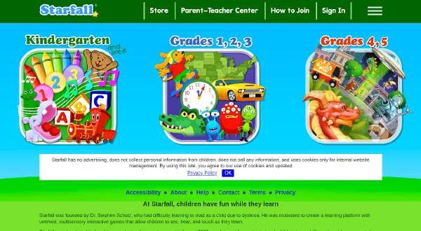 Starfall トップページ